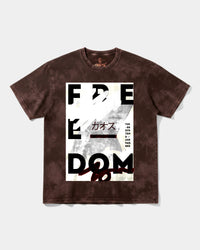 Camiseta Freedom Big Front Oversize Acid Marron