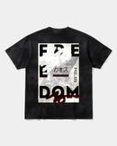 Camiseta Freedom Big Back Oversize Acid Negro