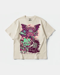 Camiseta Beetlejuice Big Front Oversize Basic Beige