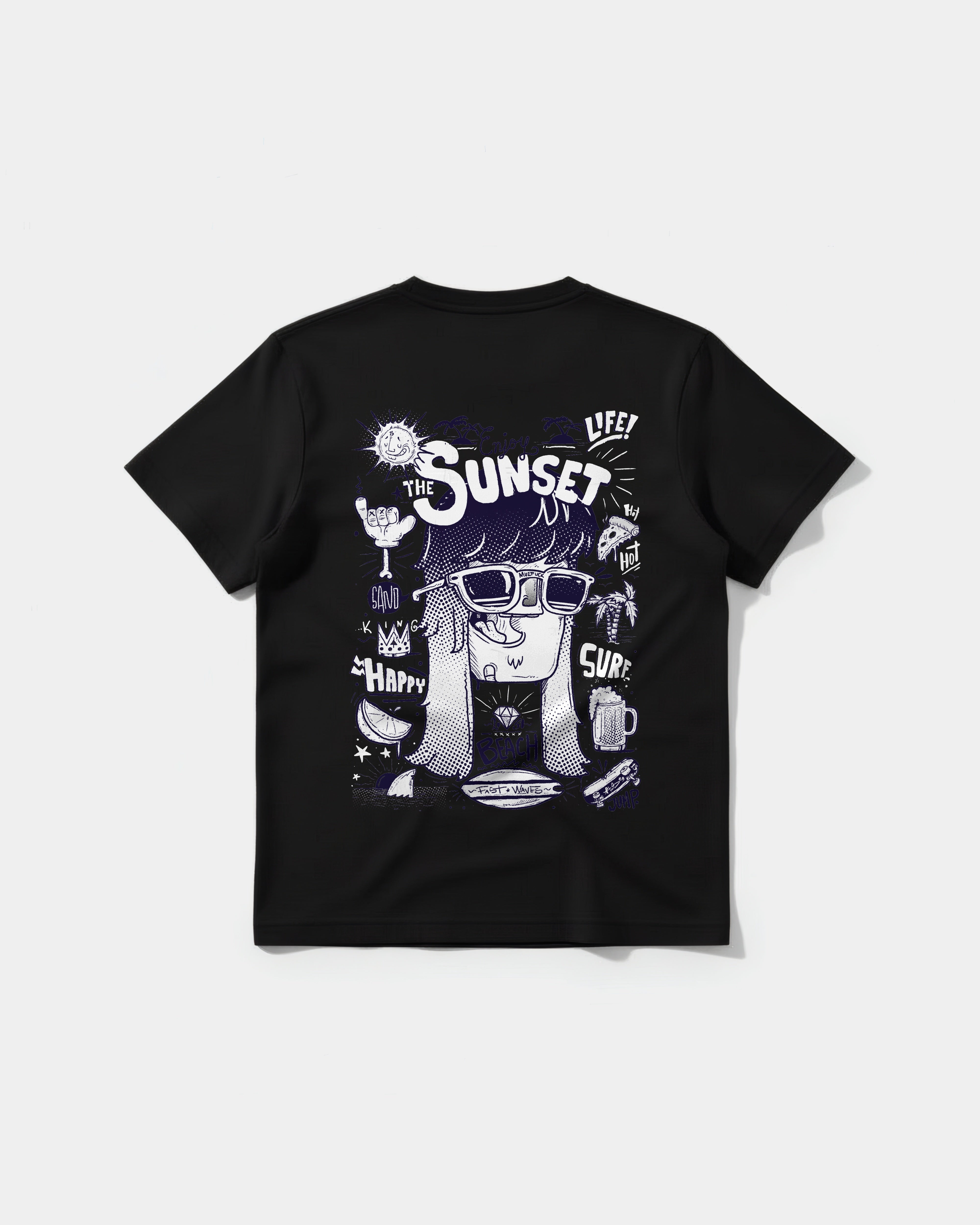 Enjoy Sunset Big Back Regular Basic T-shirt