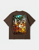 Camiseta Crystal Beach Big Back Oversize Basic Marron
