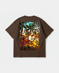 Camiseta Crystal Beach Big Back Oversize Basic Marron