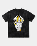 Camiseta Iluminati Hand Big Back Oversize Acid Negro