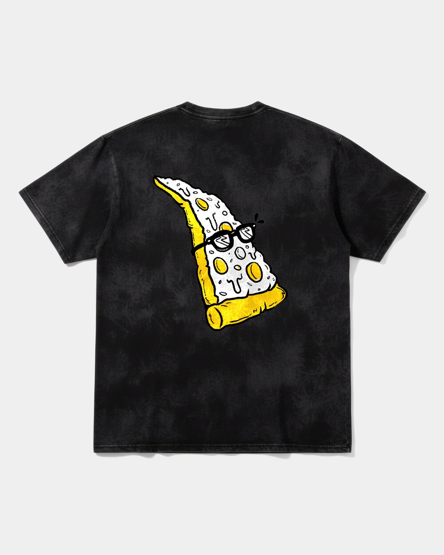 Camiseta Pizza Geek Big Back Oversize Acid Negro