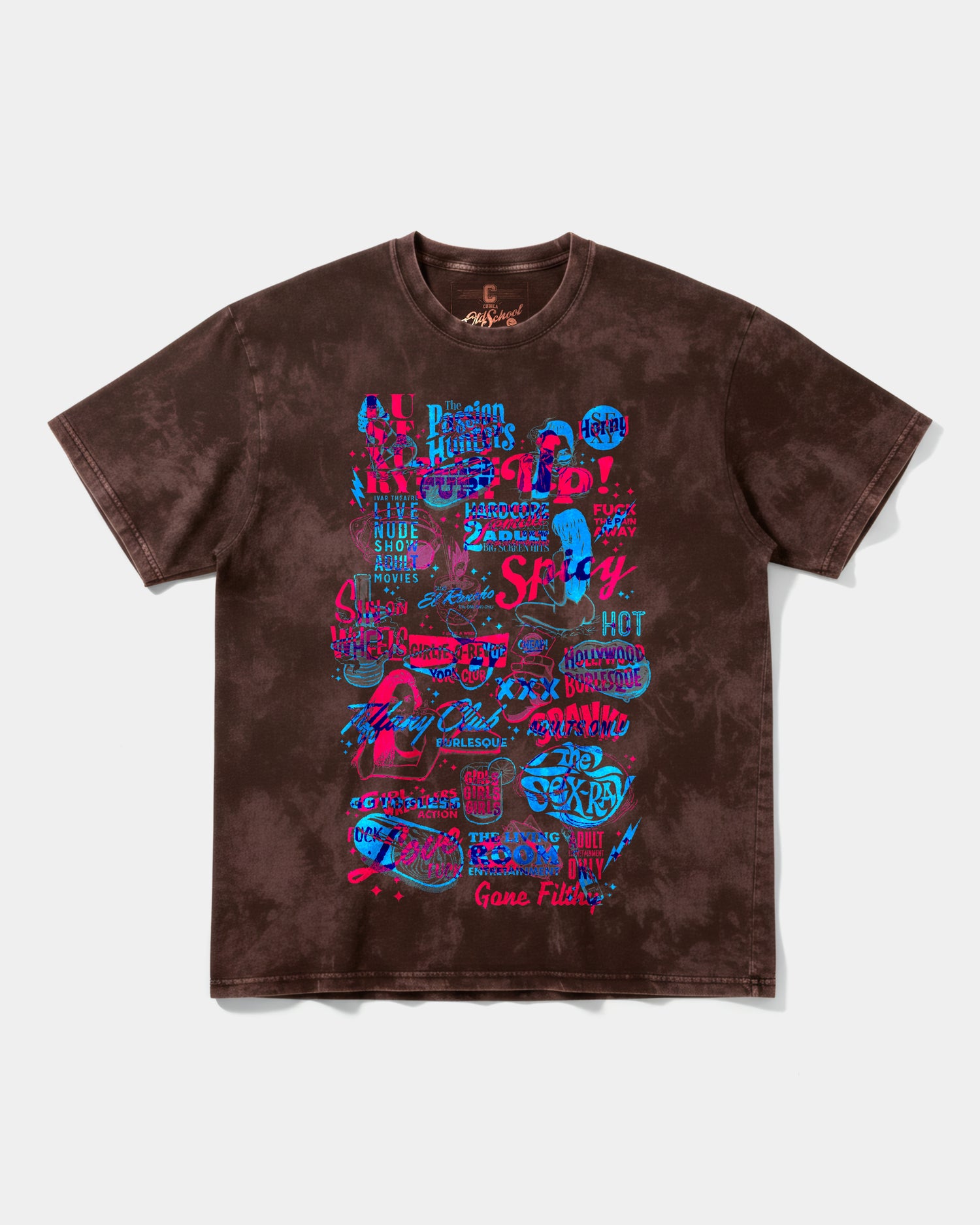 Camiseta Spicy Girl Big Front Oversize Acid Marron
