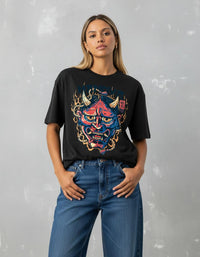Modelo mide 1,63m y usa talla S
