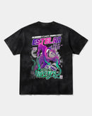 Camiseta Cubica Estelar Big Back Oversize Acid Negro
