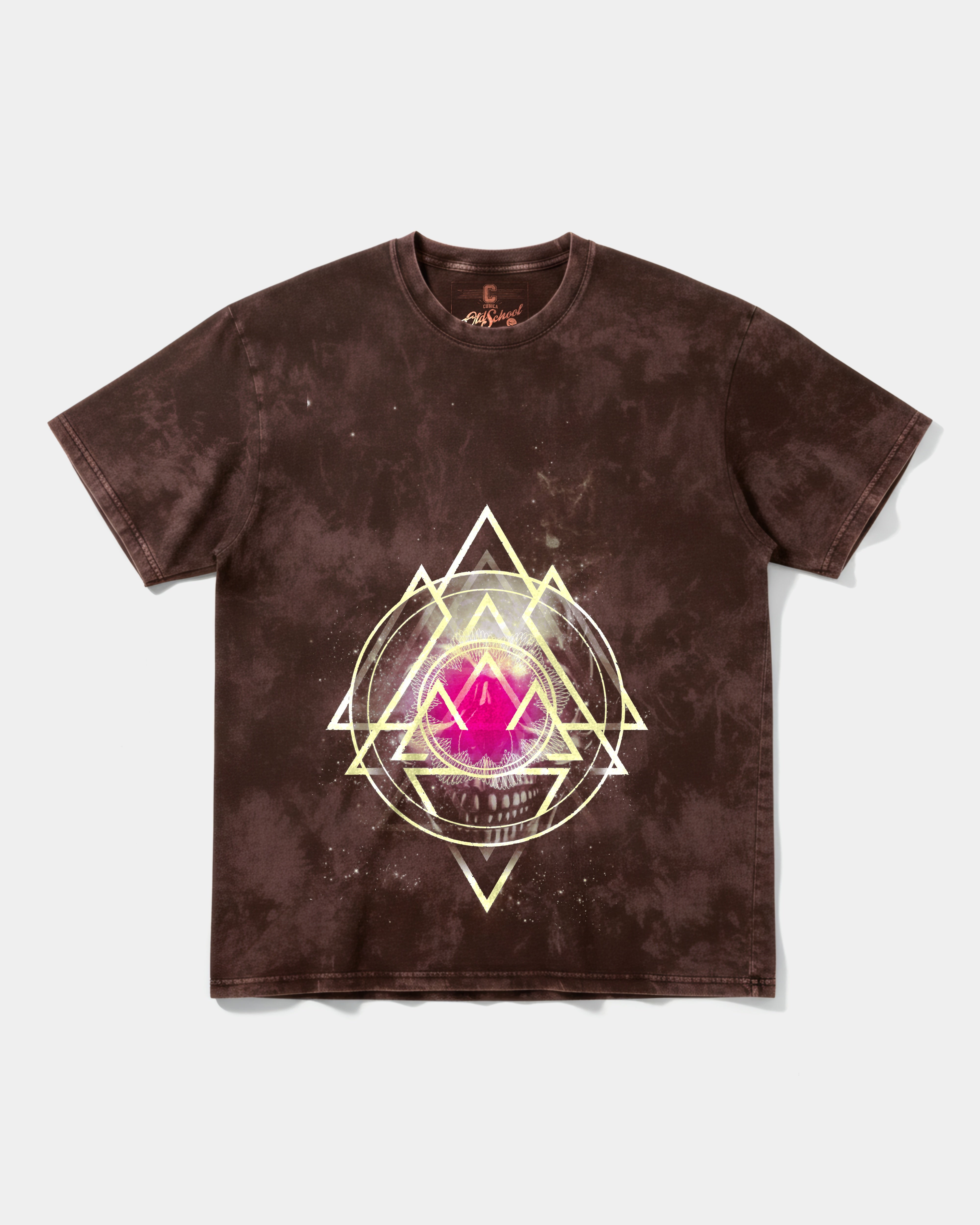 Camiseta Galatic Skull Big Front Oversize Acid Marron