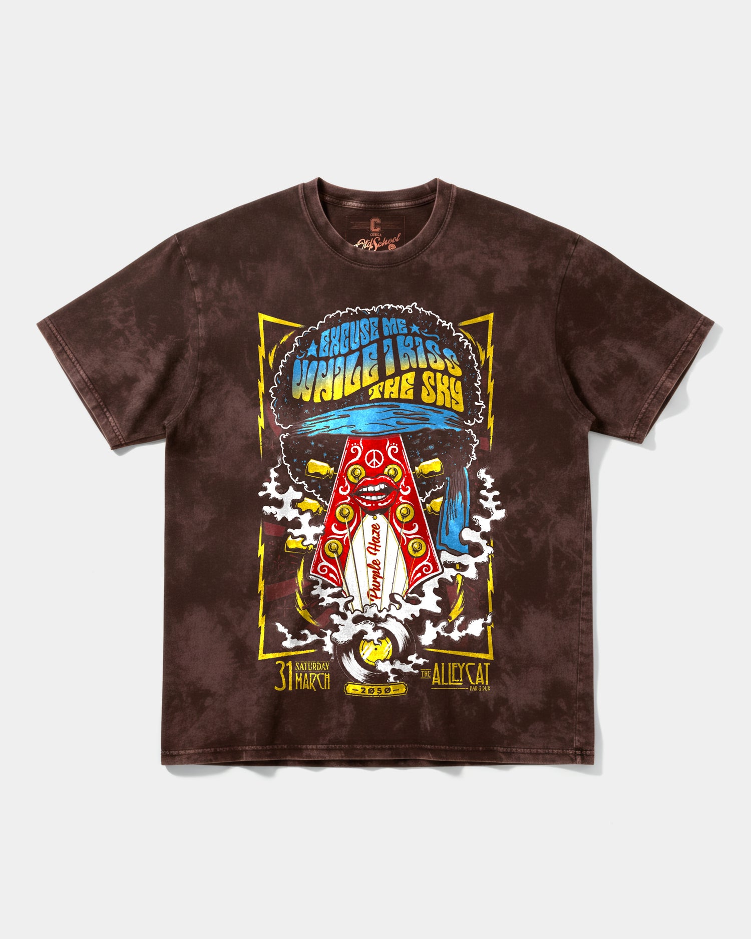 Camiseta Hendrix Big Front Oversize Acid Marron