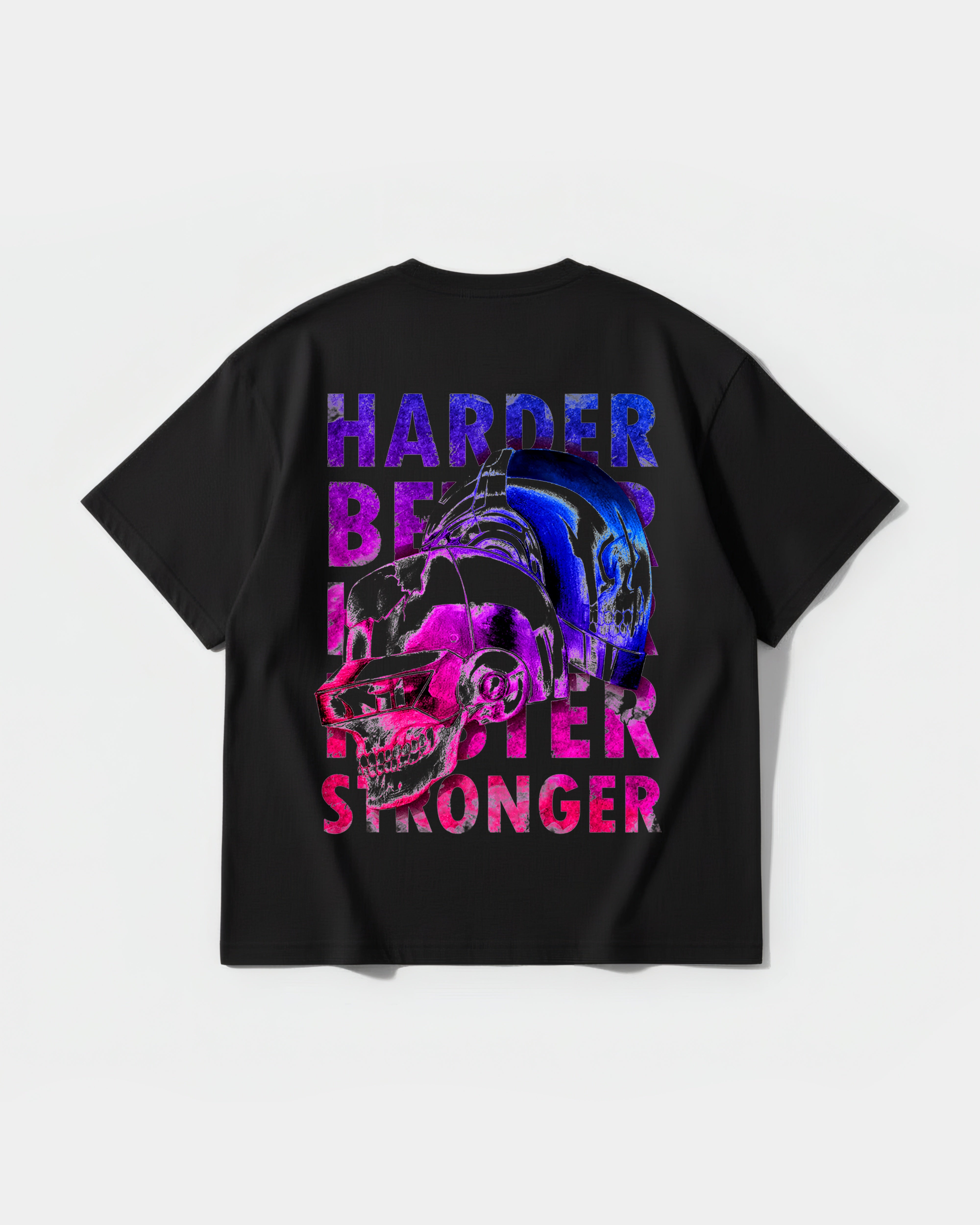 Daft Punk Big Back Oversize Basic Skulls T-shirt