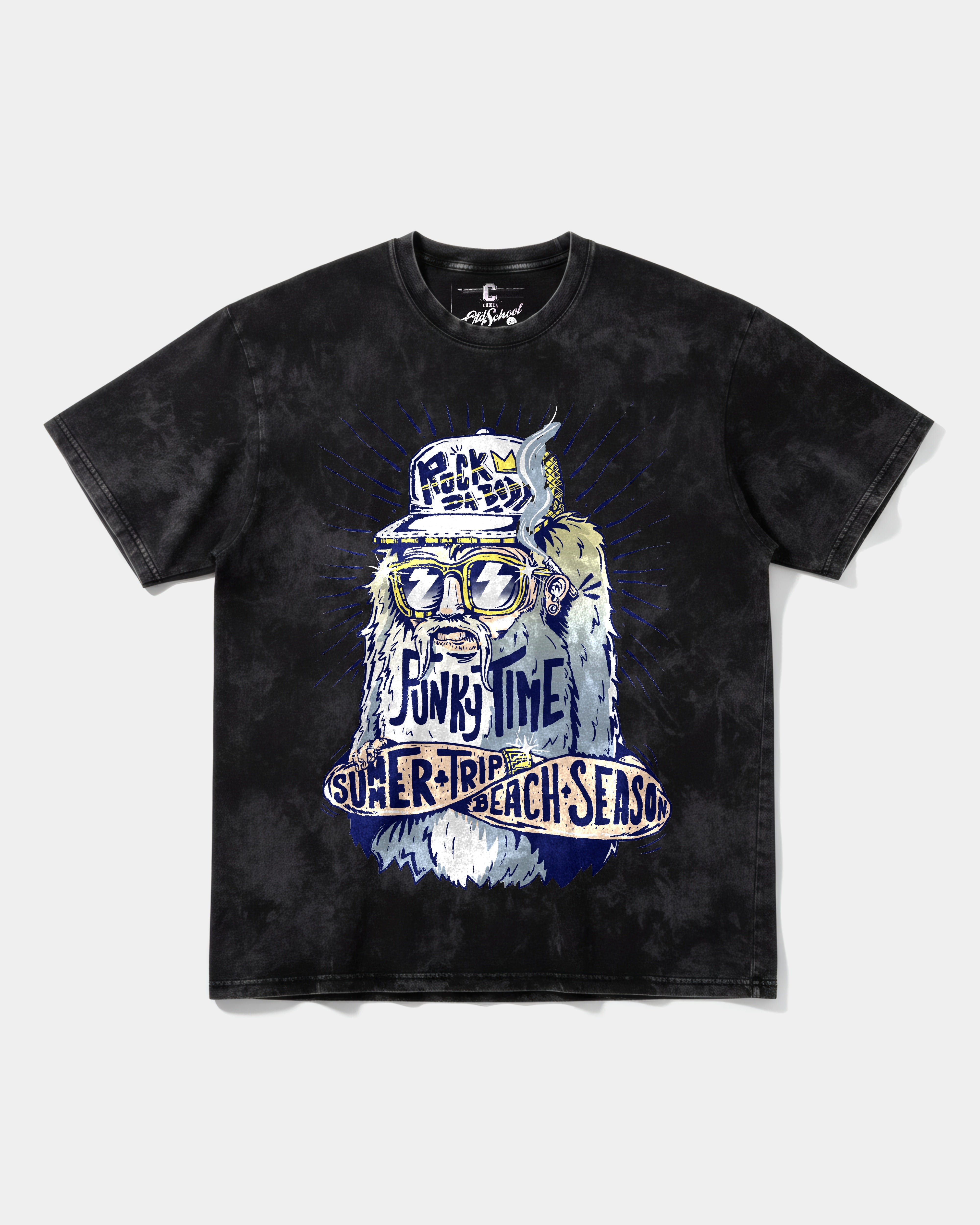 Camiseta Rock Da Body Big Front Oversize Acid Negro