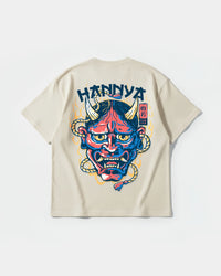 Camiseta China Hannya Pocket Front Oversize Basic Beige