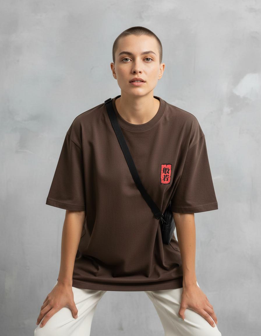 Modelo mide 1,74m y usa talla M