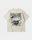Camiseta Fire And Hope Big Back Oversize Basic Beige