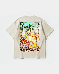 Camiseta Crystal Beach Big Back Oversize Basic Beige