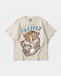 Camiseta Delicious Toaster Big Front Oversize Basic Beige