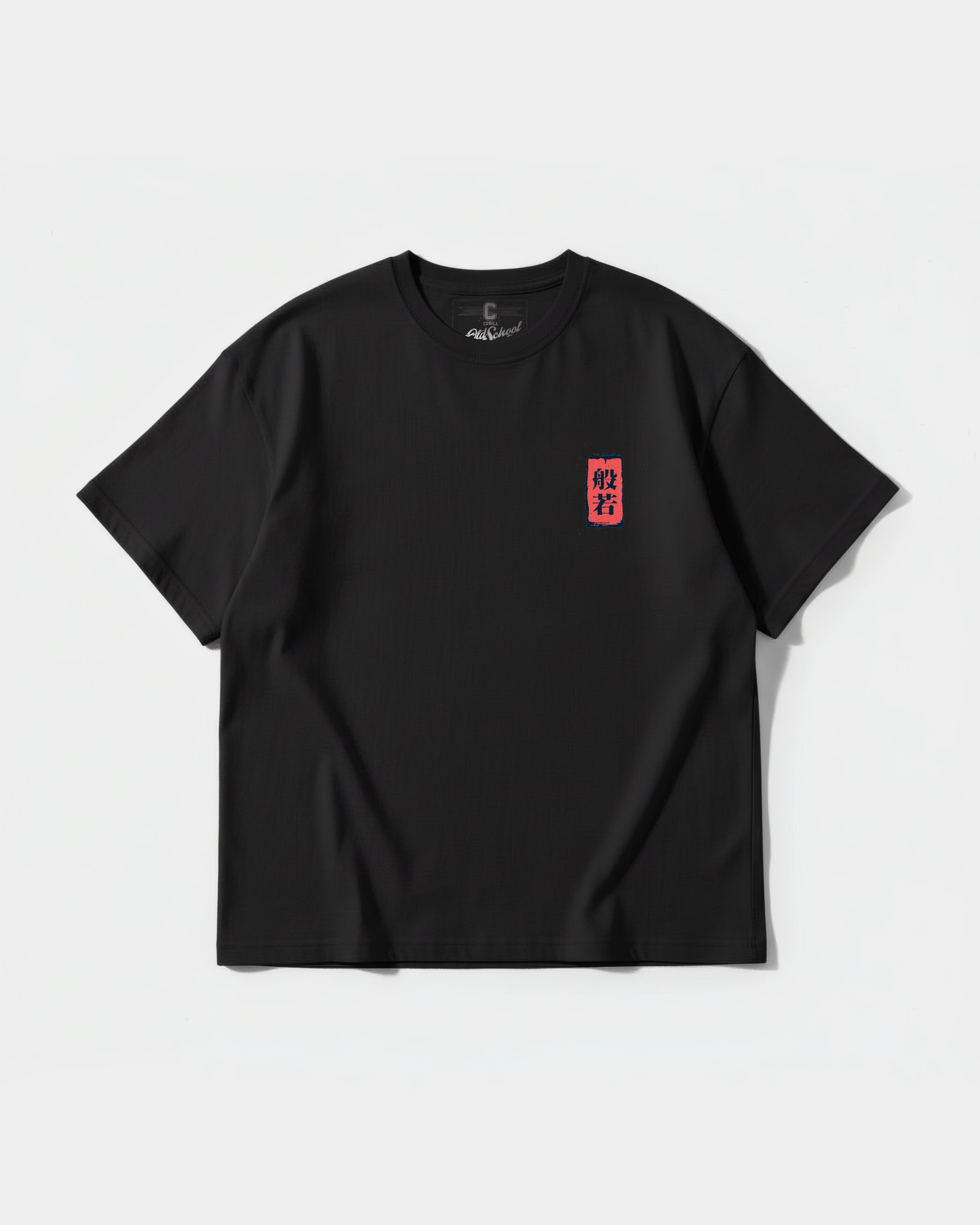 Camiseta China Hannya Pocket Front Oversize Basic Negro