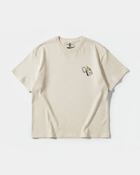 Camiseta Candela Pocket Front Oversize Basic Beige