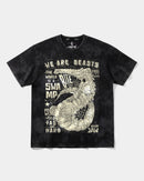 Camiseta We Are Beasts White Big Front Oversize Acid Negro