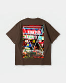 Camiseta Tokyo 2050 Big Back Oversize Basic Marron
