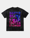 Camiseta Craneos Daft Punk Back Oversize Acid Negro