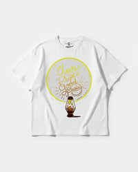 Camiseta Cheers Good Music Big Front Oversize Basic Blanco
