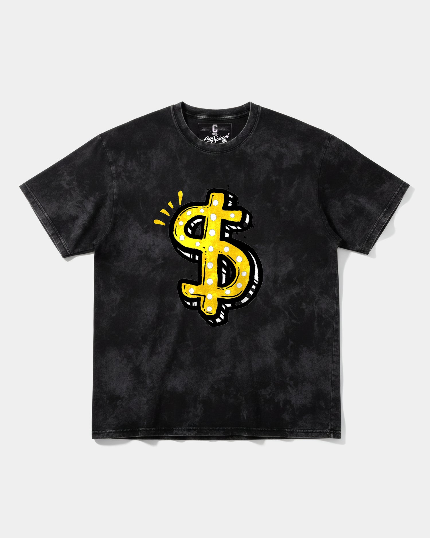Camiseta Money Money Big Front Oversize Acid Negro