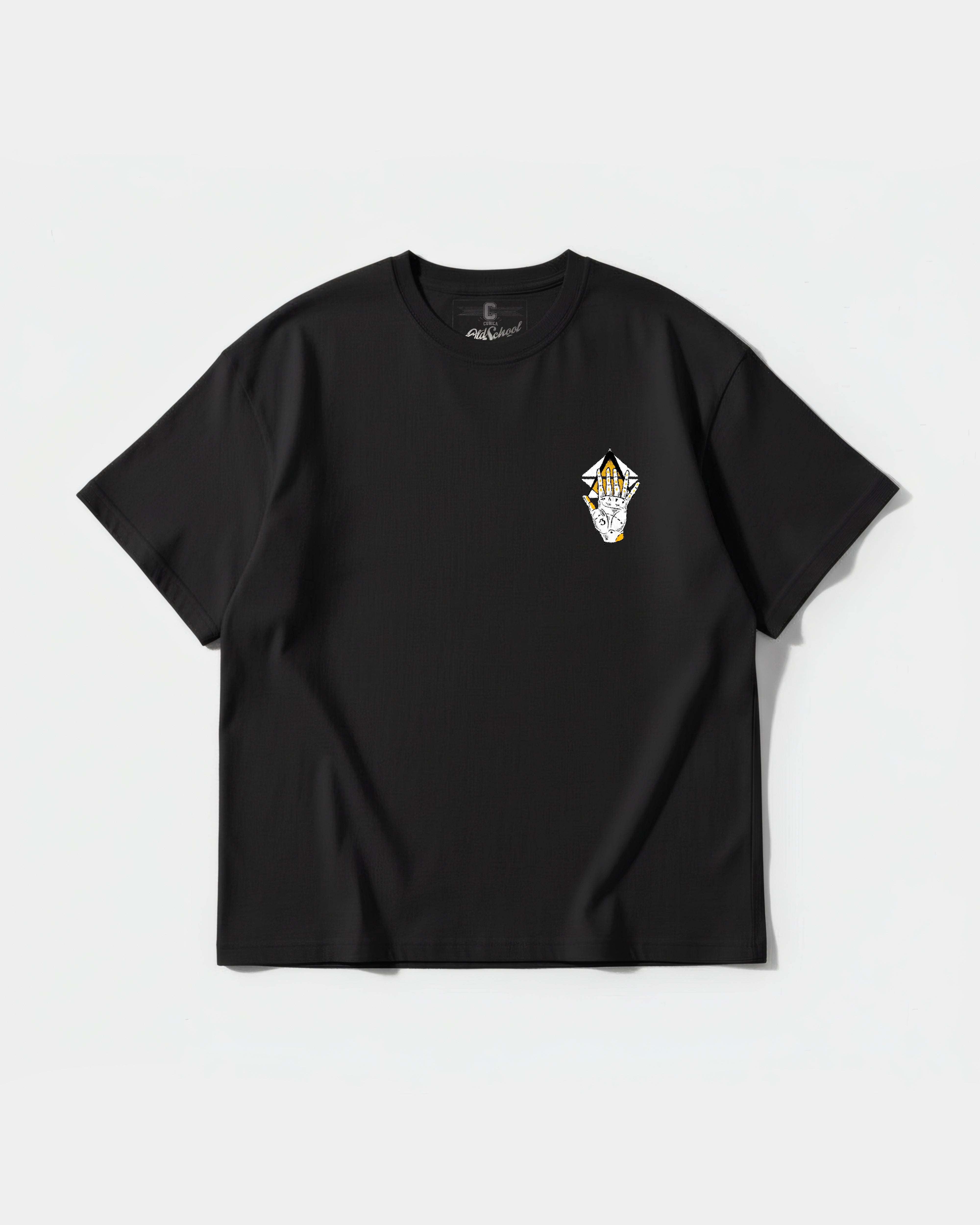 Illuminati Hand Pocket Front Oversize Basic T-shirt