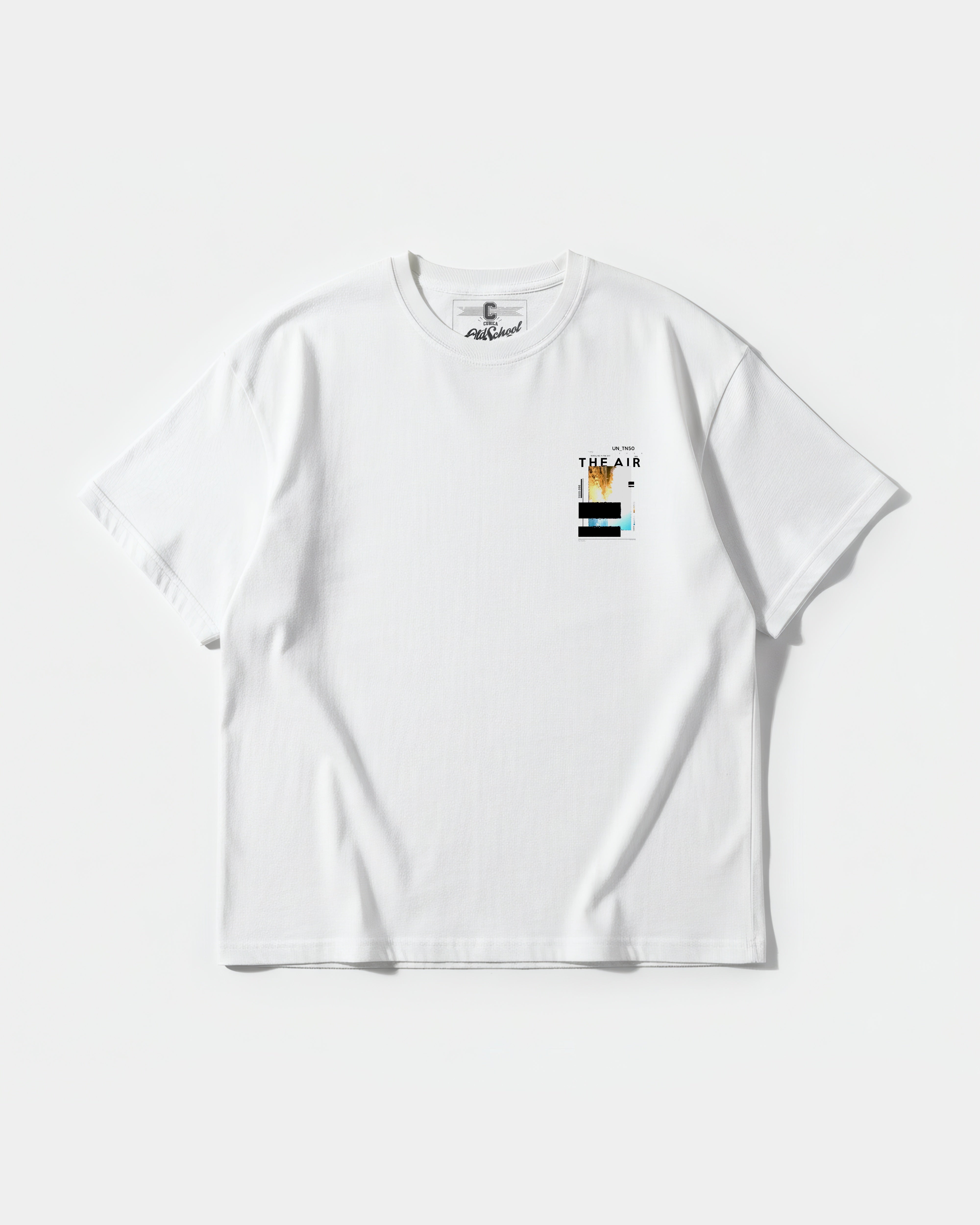 Traveling In The Sky Pocket Front Oversize Basic T-Shirt