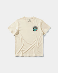 Camiseta Cubo Eyes Pocket Front Regular Basic Beige