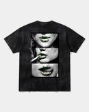 Camiseta Green Kisses Big Back Oversize Acid Negro