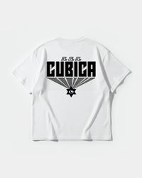 Camiseta Cubica369 Big Back Oversize Basic Blanco