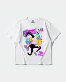 Camiseta Enjoy Sweet Play Big Front Oversize Basic Blanco