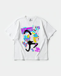 Camiseta Enjoy Sweet Play Big Front Oversize Basic Blanco