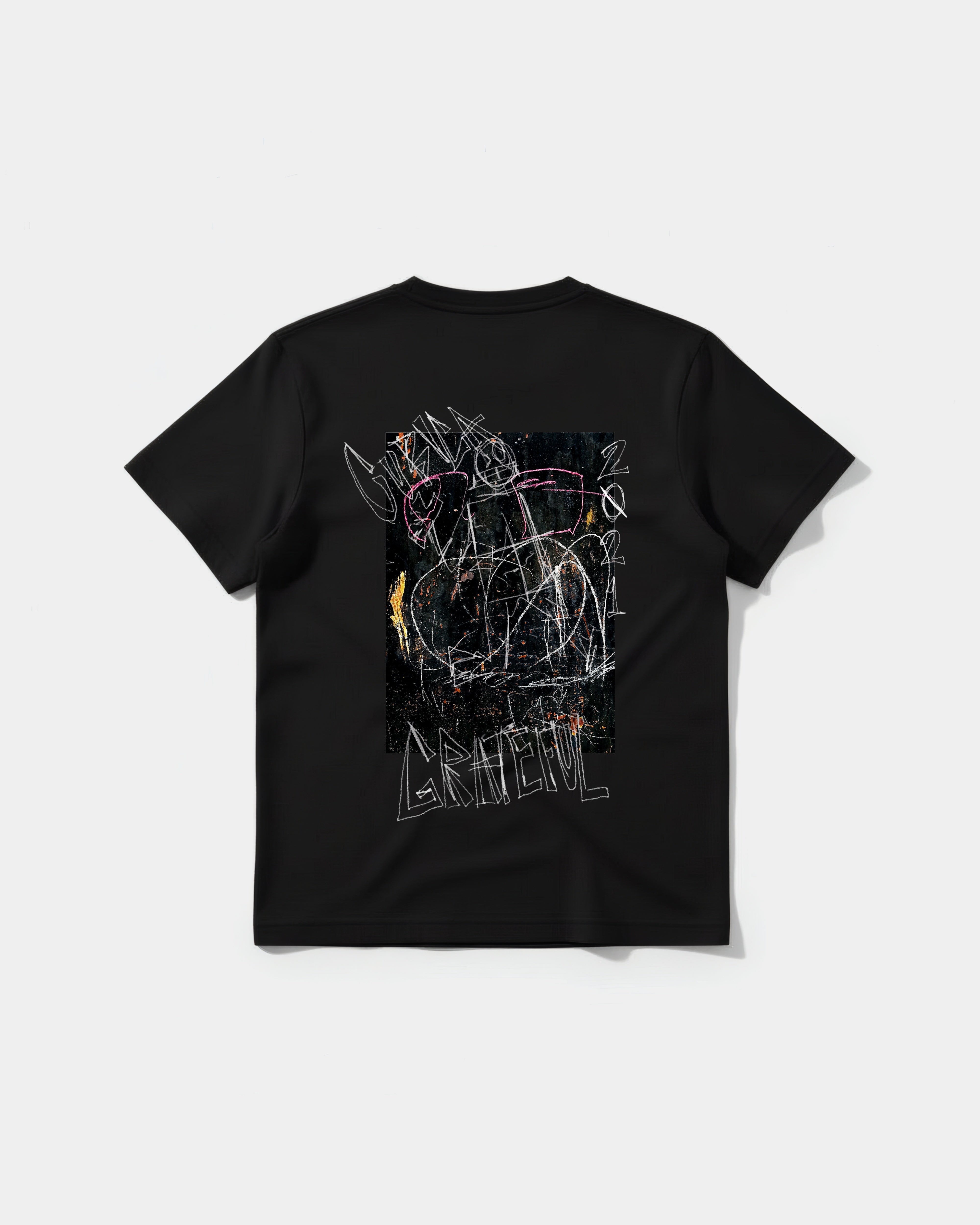 Grateful Big Back Regular Basic Cubic T-shirt