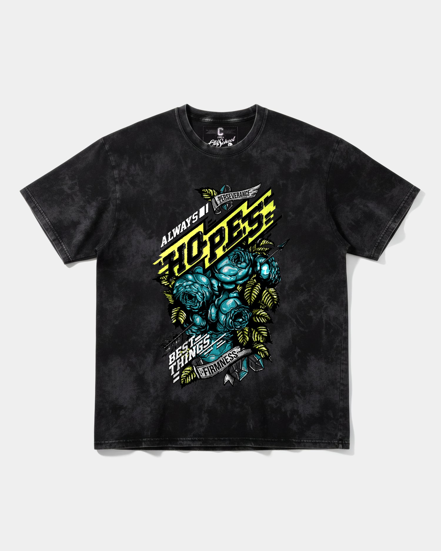 Camiseta Hopes Big Front Oversize Acid Negro