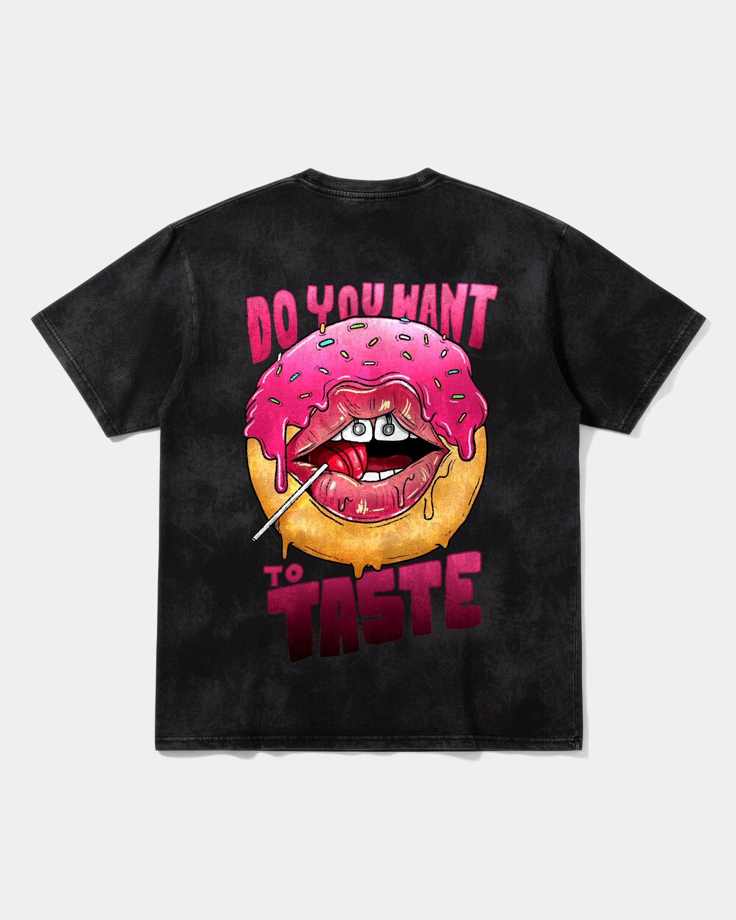 Camiseta Do You Want Pocket Oversize Front Acid Negro