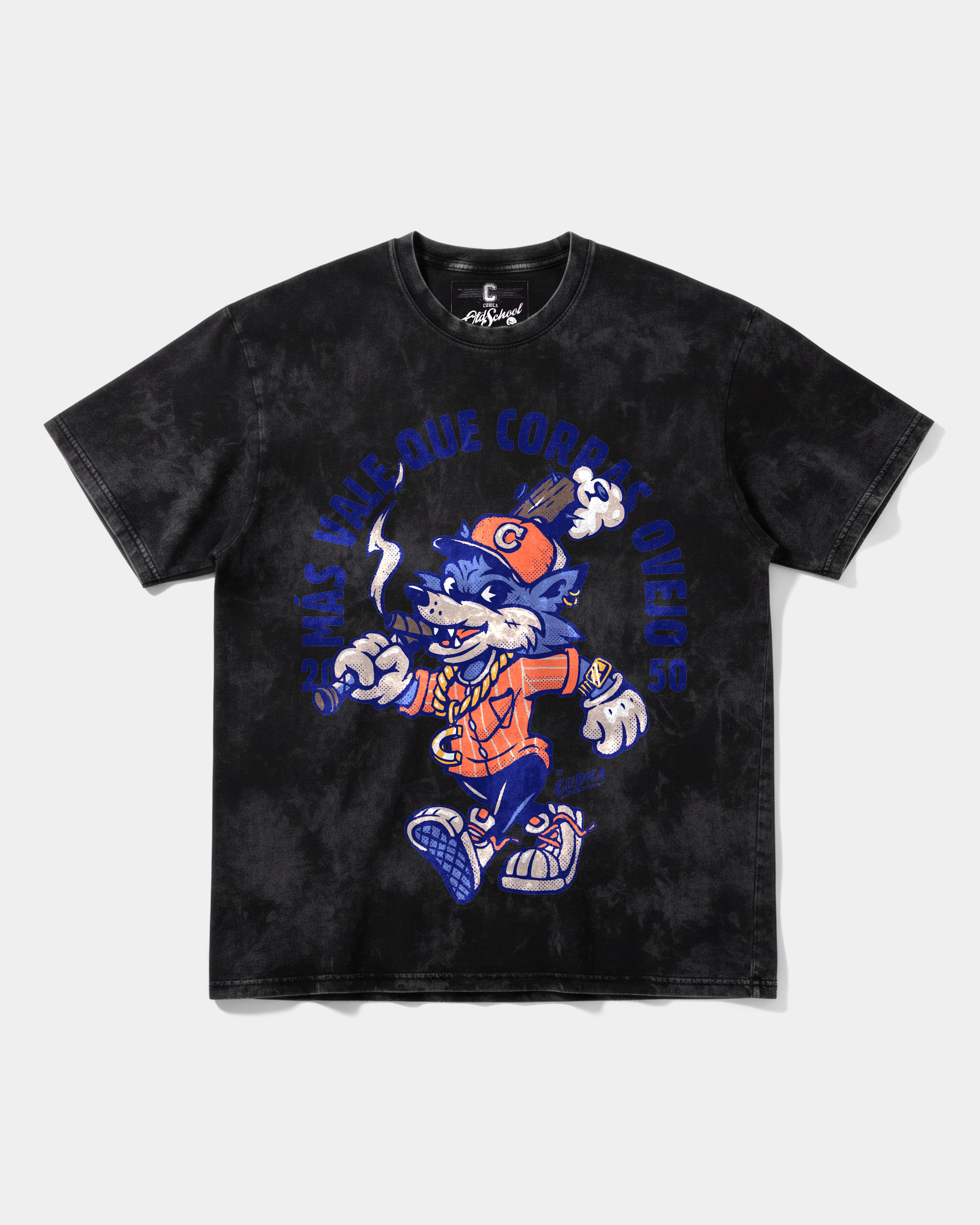 Camiseta Mas Vale Que Corras Big Front Oversize Acid Negro