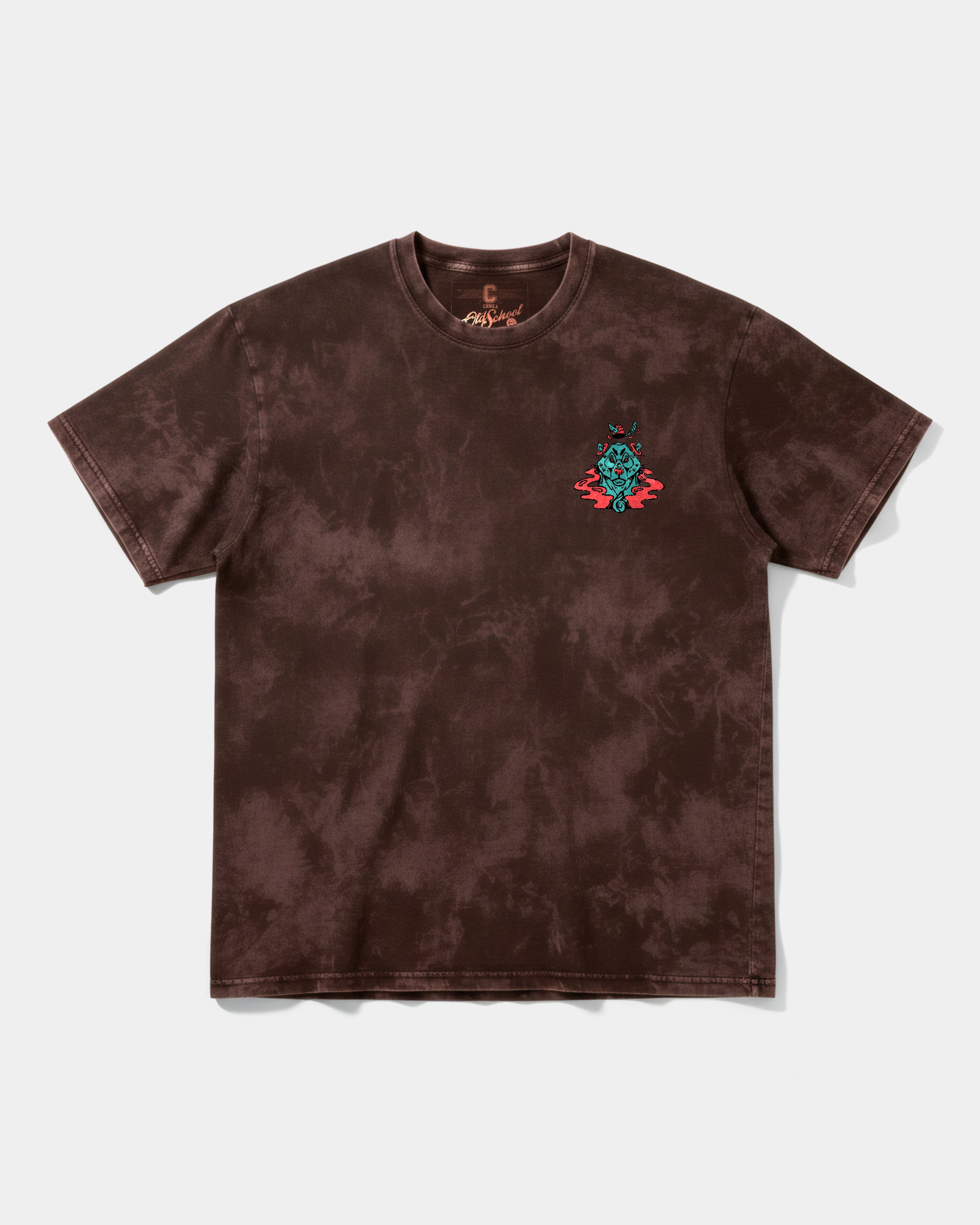 Camiseta Oso Con Gorra Pocket Front Oversize Acid Marron