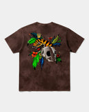 Camiseta Tiger Skull Big Back Oversize Acid Marron