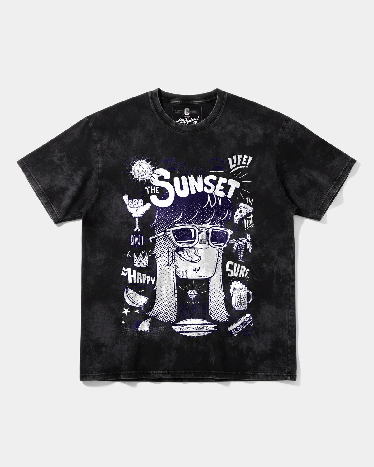 Camiseta Enjoy Sunset Big Front Oversize Acid