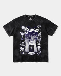 Camiseta Enjoy Sunset Big Front Oversize Acid Negro