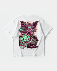 Camiseta Beetlejuice Pocket Front Oversize Basic Blanco