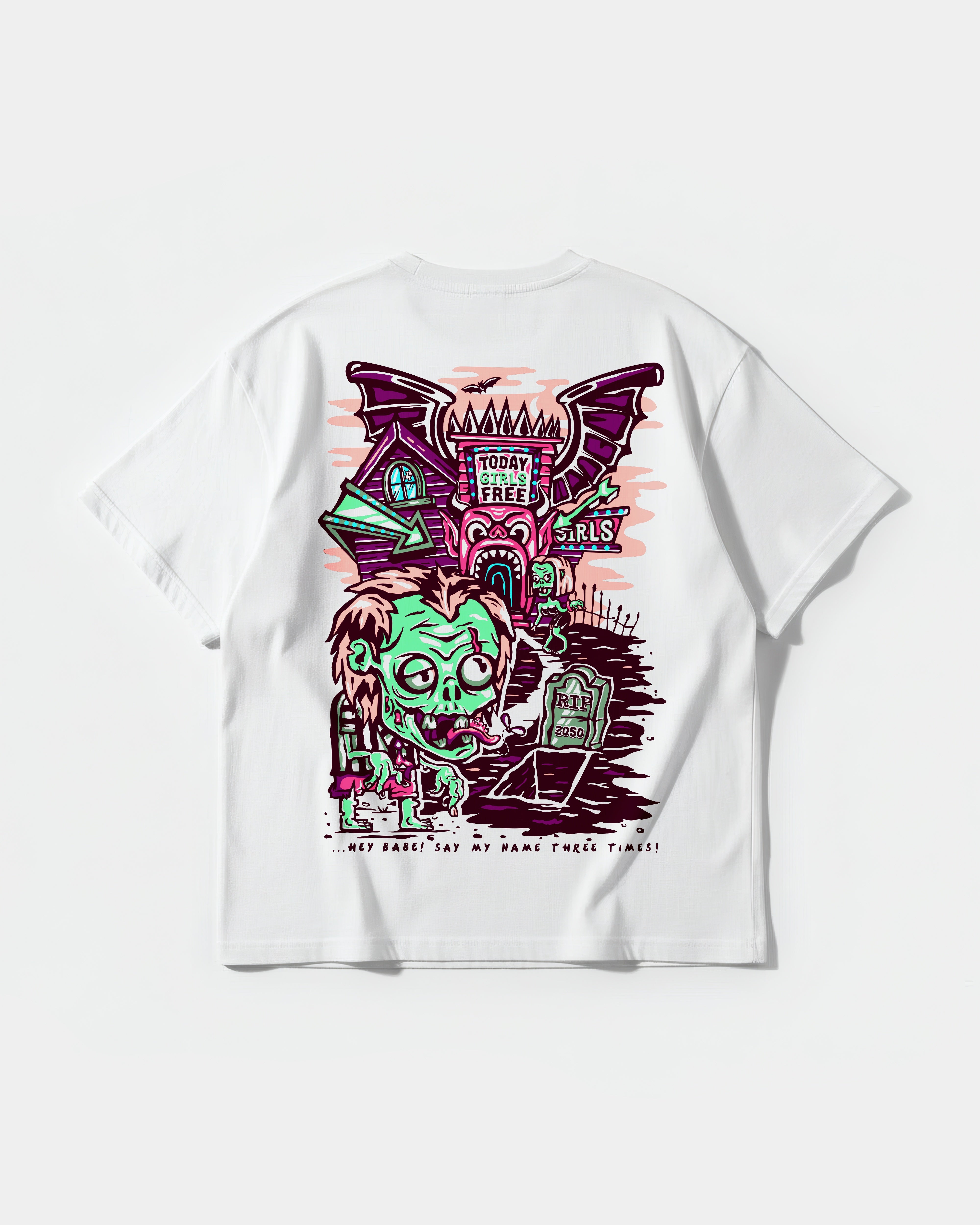 Beetlejuice Pocket Front Oversize Basic T-shirt