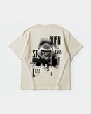 Camiseta Burn Big Back Oversize Basic Beige