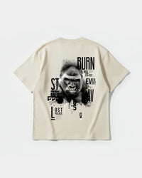 Camiseta Burn Big Back Oversize Basic Beige