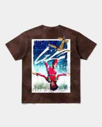 Camiseta Life Is Pleasant Big Back Oversize Acid Marron