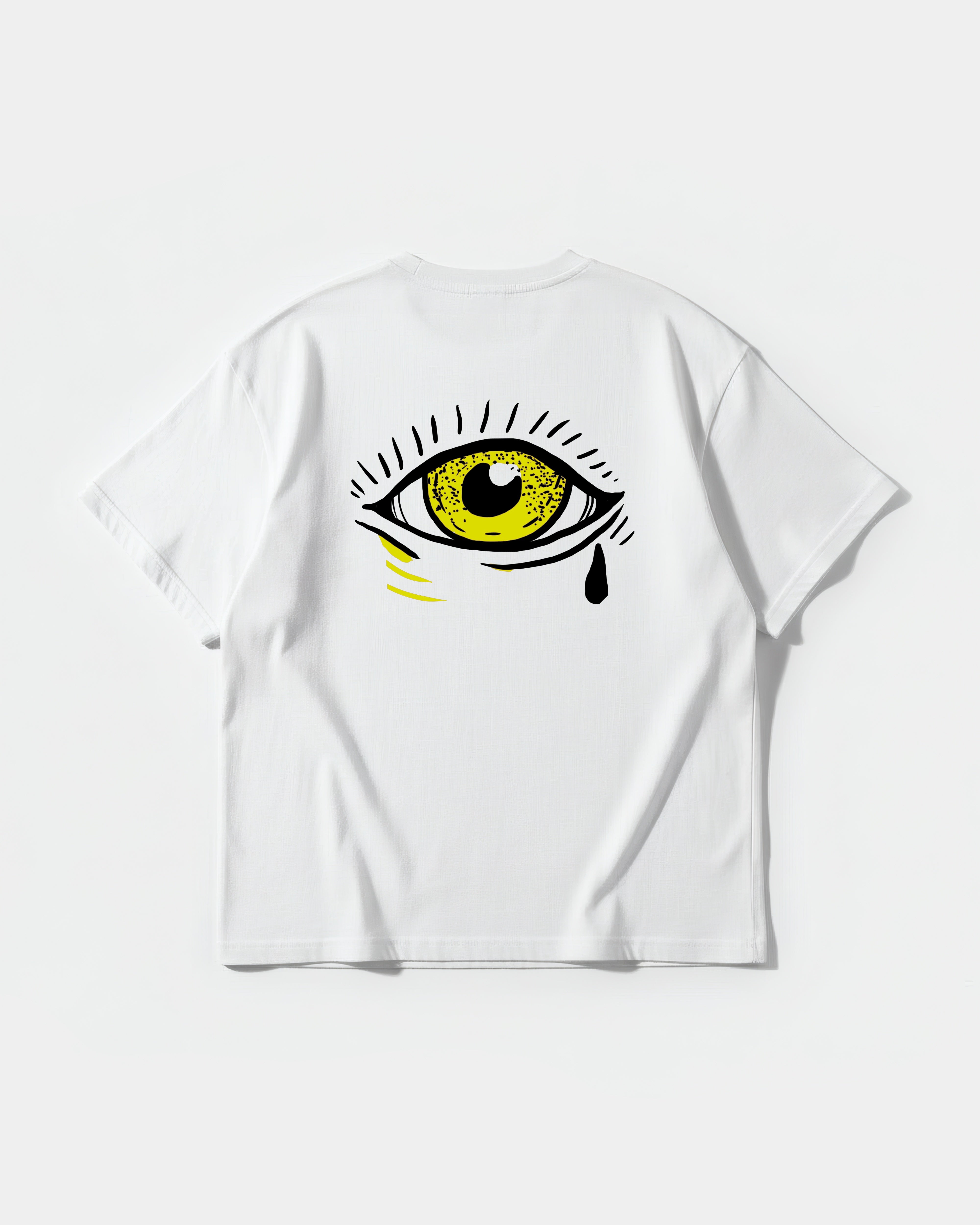 Camiseta Ojo Big Back Oversize Basic Blanco
