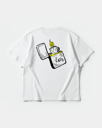 Camiseta Candela Big Back Oversize Basic Blanco