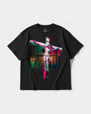 Camiseta Cristo Big Front Oversize Basic Negro